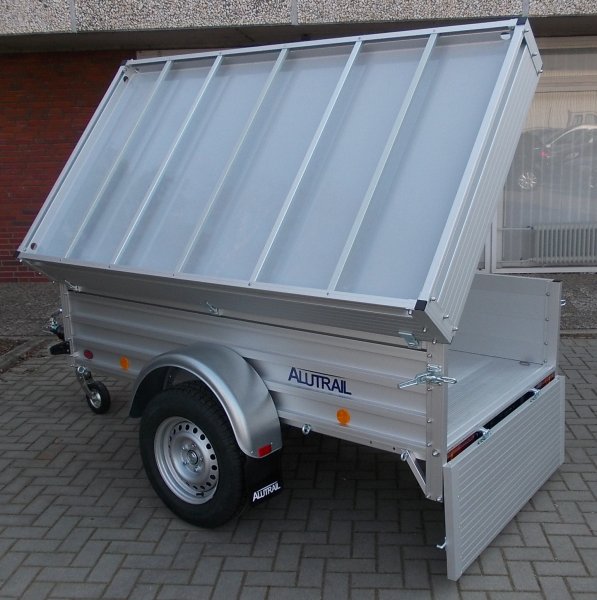 Alutrail 12 D 22.12,  1200kg zGG, Lademae 216x114x57cm  Aluboden, Tempo 100, Deckelquertrger, Automatikttzrad, Zurranker