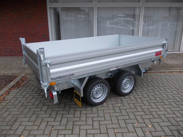 Humbaur HTK 2700.27 Dreiseitenkipper mit E- und Nothandpumpe, Alubordwnde