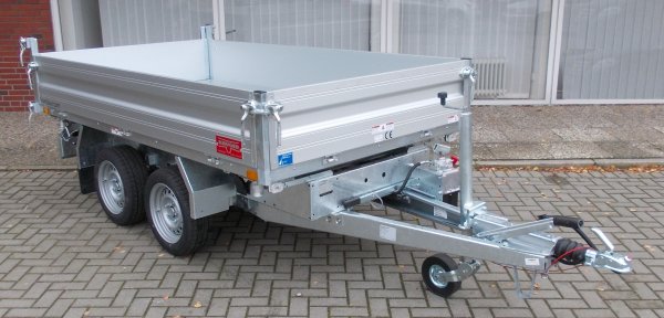 Humbaur HTK 2700.27 Dreiseitenkipper mit E- und Nothandpumpe, Alubordwnde