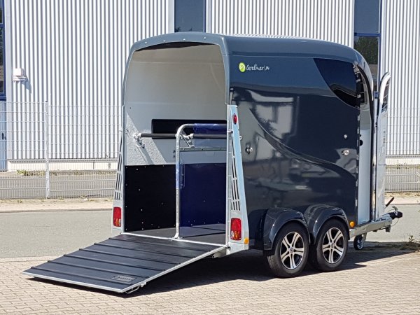 Careliner M grey/grey mit Panoramadach, Boxenstangenzusatzpolster, Netzlift, 2. Innenleuchte LED, Sattelablagestange und Alufelgen (black/silver)