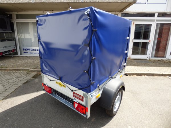 Humbaur H751510 mit Hochplane 120cm Innenhhe, Farbe: dunkelblau, 750kg zGG, 145x110x120cm