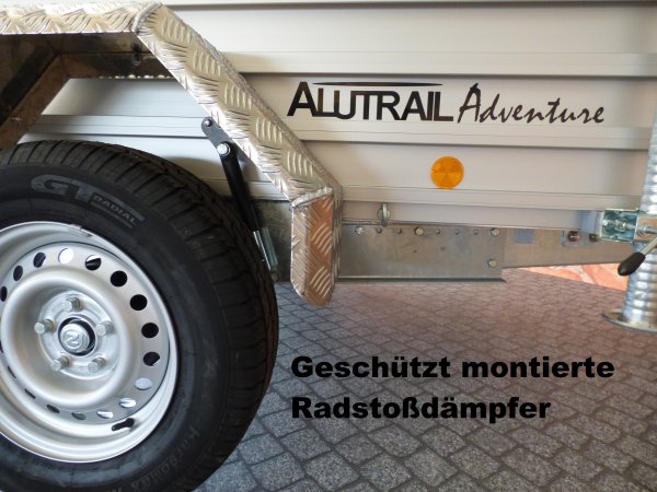 Alutrail Adventure, 1,4t zGG, Lademae: 216x135x69cm, mit Hartschalen Dachzelt Dingo fr 3 Personen