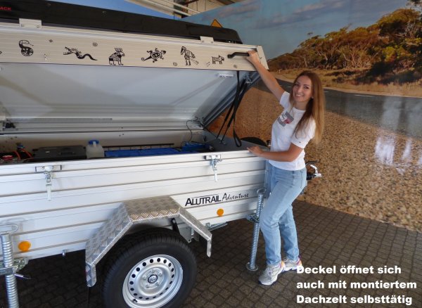 Anhnger Alutrail Adventure inkl. Hartschalen Dachzelt Outback Unit mit Tour-Ausstattungspaket