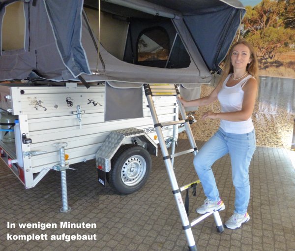 Anhnger Alutrail Adventure inkl. Hartschalen Dachzelt Outback Unit mit Tour-Ausstattungspaket