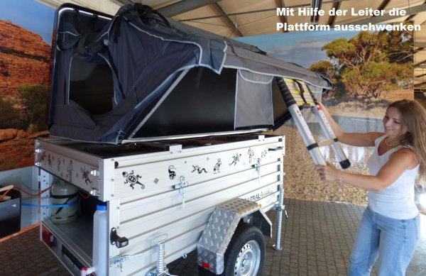 Anhnger Alutrail Adventure inkl. Hartschalen Dachzelt Outback Unit mit Tour-Ausstattungspaket