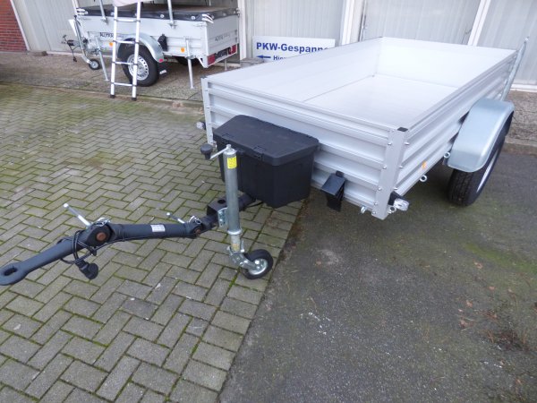 Fr Bau- oder Offroadeinsatz: Alutrail 75 R 26.14, Ladema 263x135x42cm, Heavy Duty Anhnger mit 750kg zGG aber  verbauten 1400kg Komponenten inkl. hhenverstellbarer Zugeinrichtung,Tempo 100