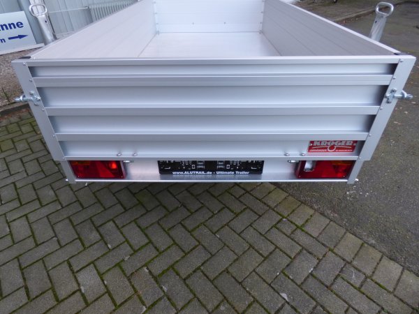 Fr Bau- oder Offroadeinsatz: Alutrail 75 R 26.14, Ladema 263x135x42cm, Heavy Duty Anhnger mit 750kg zGG aber  verbauten 1400kg Komponenten inkl. hhenverstellbarer Zugeinrichtung,Tempo 100